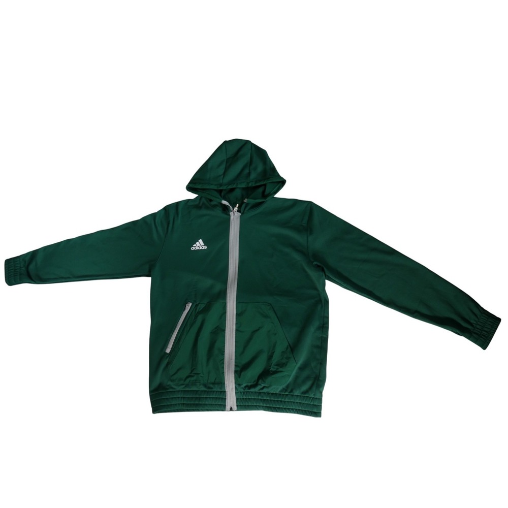 Adidas Team Full Zip Hoodie Dark Green H13083 Women's XLarge/Men's Large - Picture 4 of 11